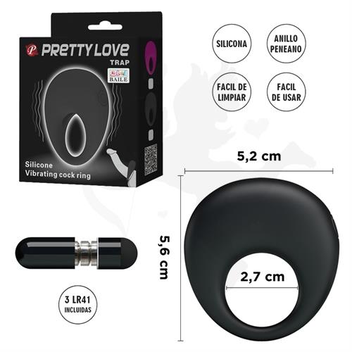 Anillo para retrasar la eyaculacion con 3 modos de vibracion